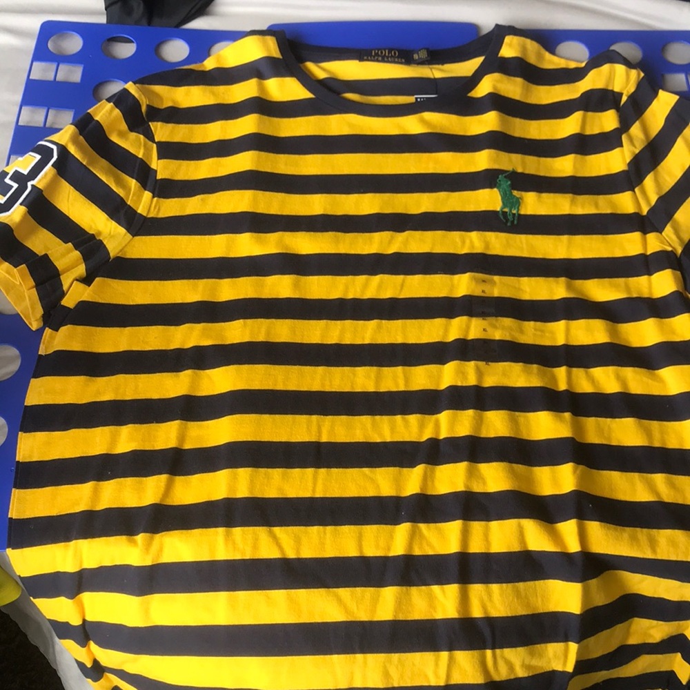 Striped polo shirt